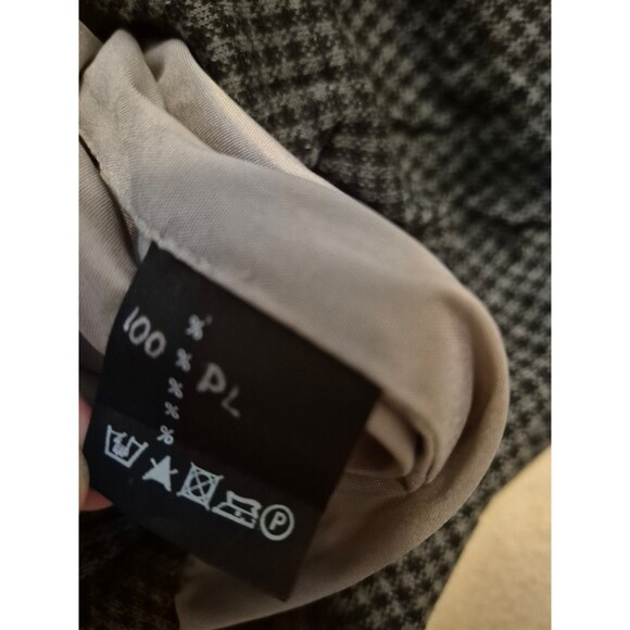 Sylvia Heise Asymmetric Houndstooth Pencil Skirt Pintuck Ruched Black Gray Sz 4 - Picture 5 of 5